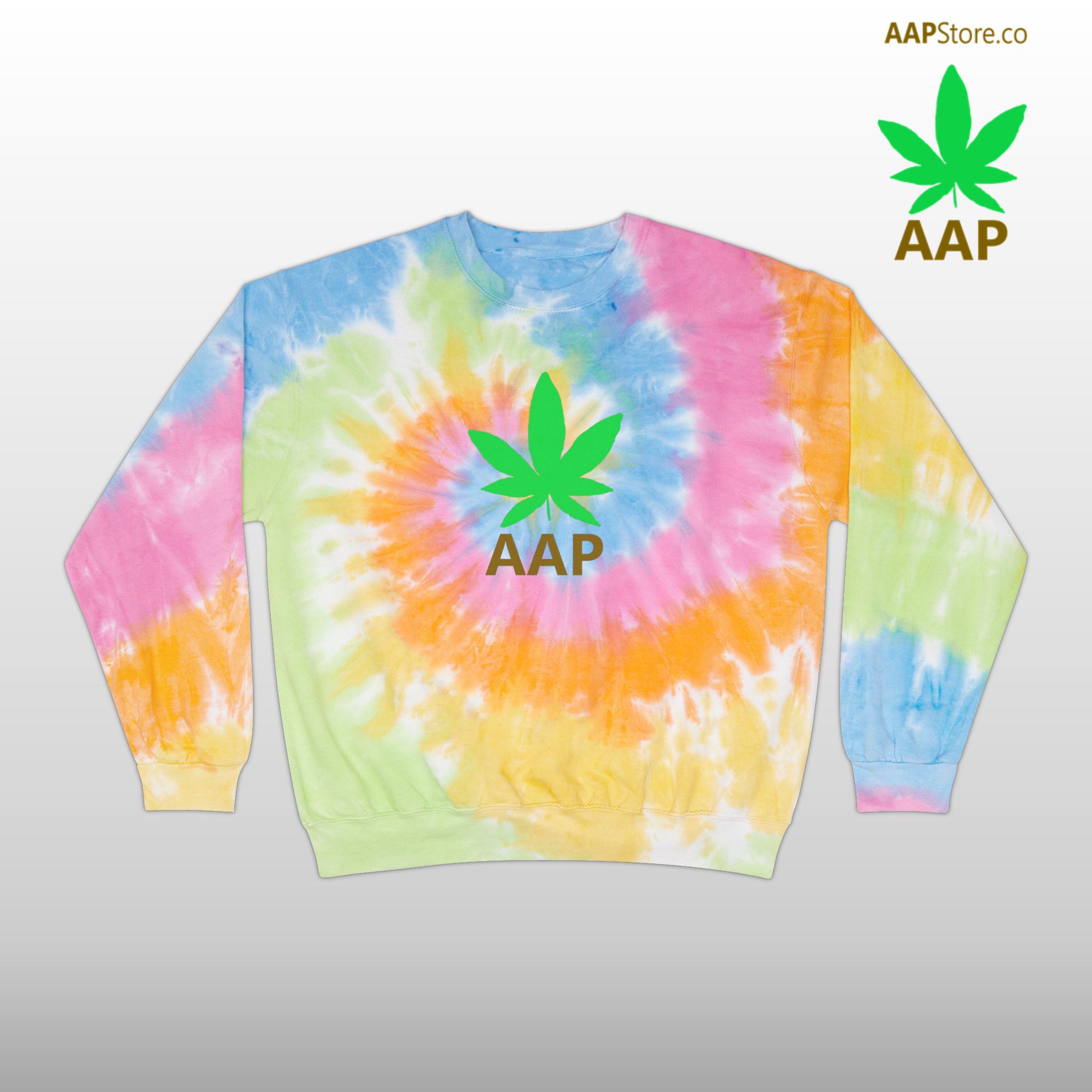 Follow The Program AAP Original AttitudeAdjustment.shop Logo Tie-Dye Sweatshirt