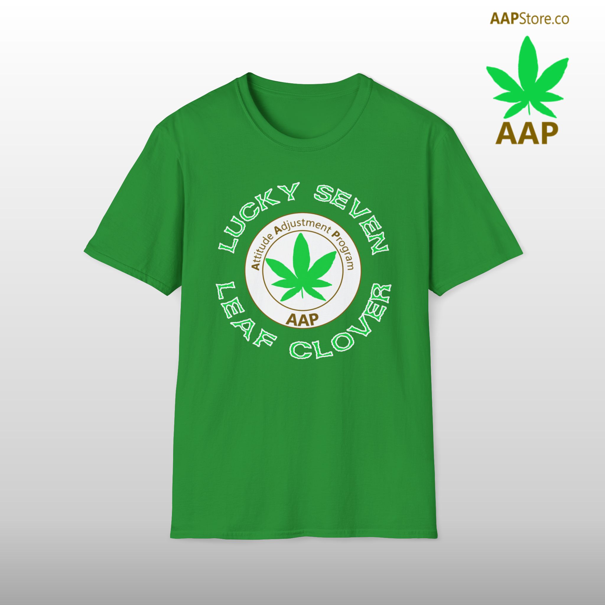 Lucky Seven Leaf Clover Stoner Tee - Image 4