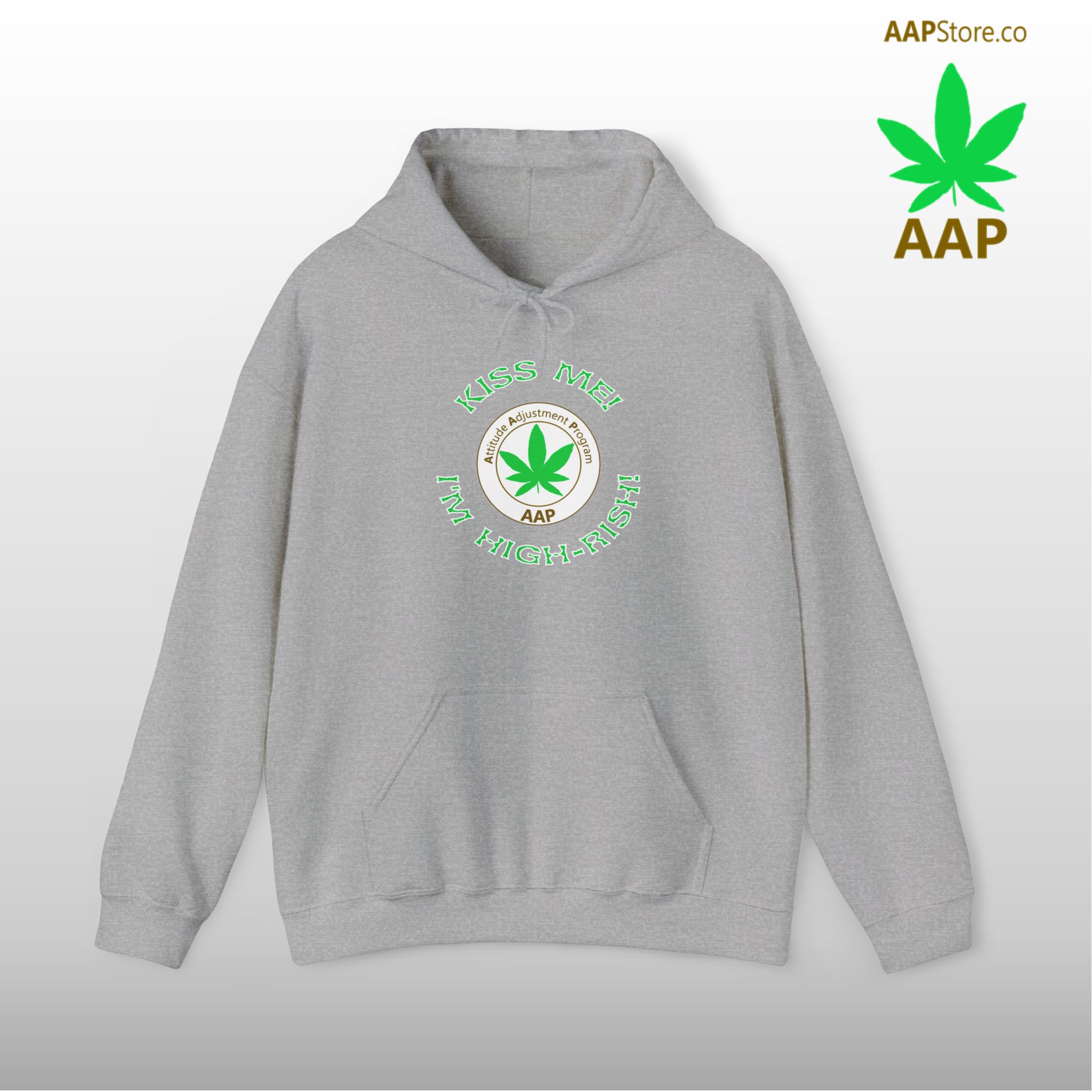 Kiss Me I'm Highrish Stoner Hoodie - Image 3