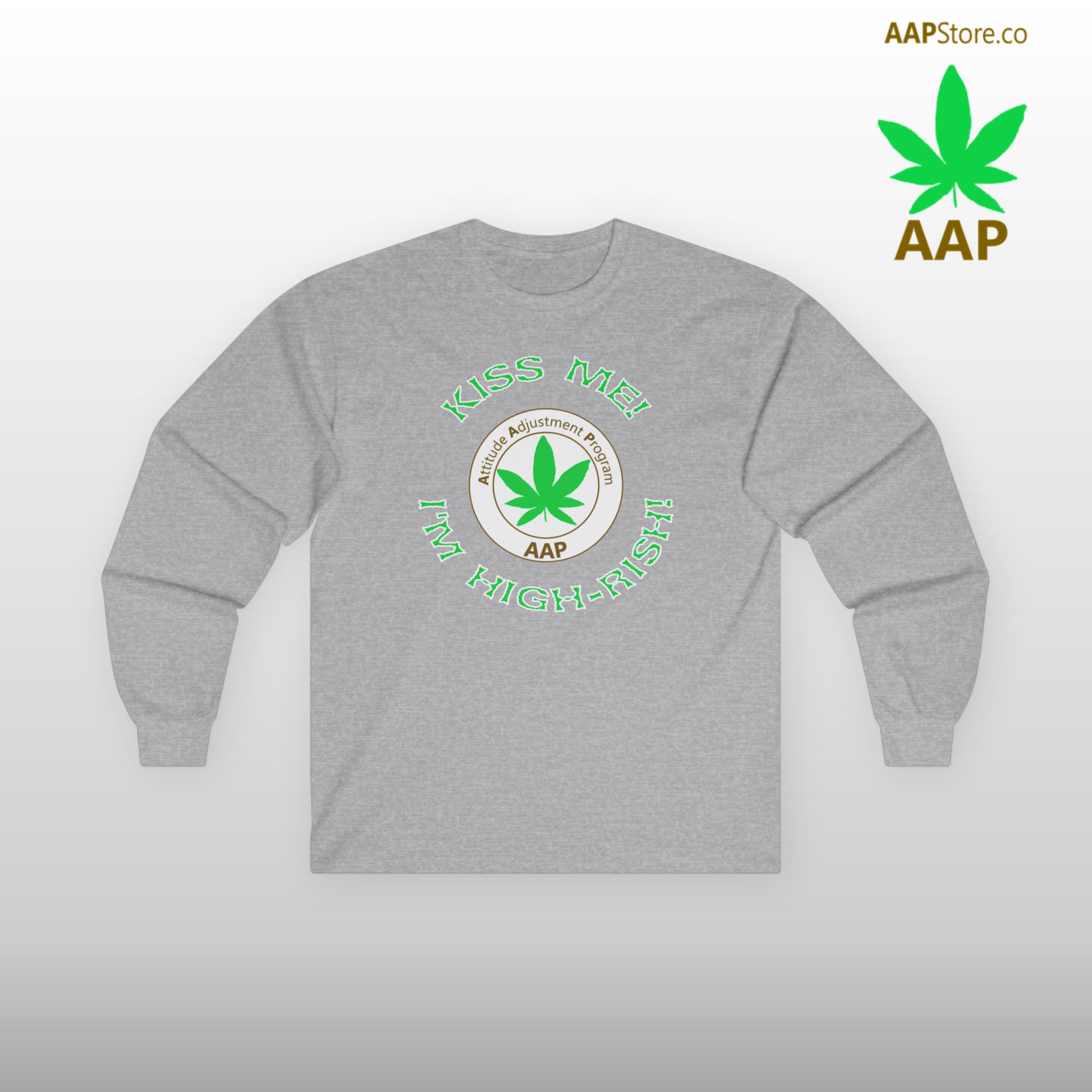 Kiss Me I'm Highrish Long Sleeve Tee - Image 2