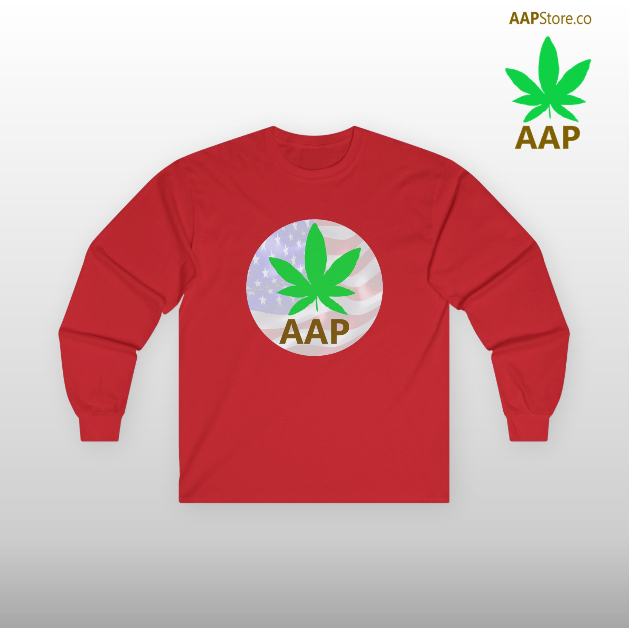Puff It Up For Freedom AAP Original AttitudeAdjustment.shop Freedom Logo Long Sleeve Tee