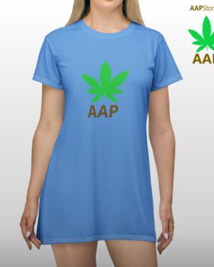 Follow The Program AAP Original AttitudeAdjustment.shop Logo Light Blue T-Shirt Dress