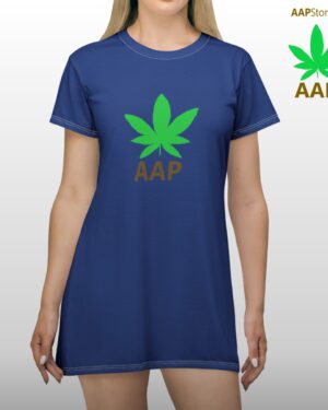 Follow The Program AAP Original AttitudeAdjustment.shop Logo Dark Blue T-Shirt Dress