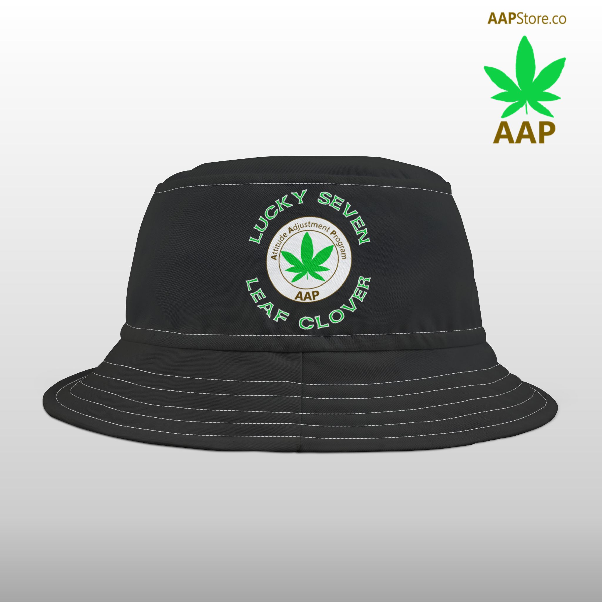 AAP Original Lucky Seven Leaf Clover Bucket Hat
