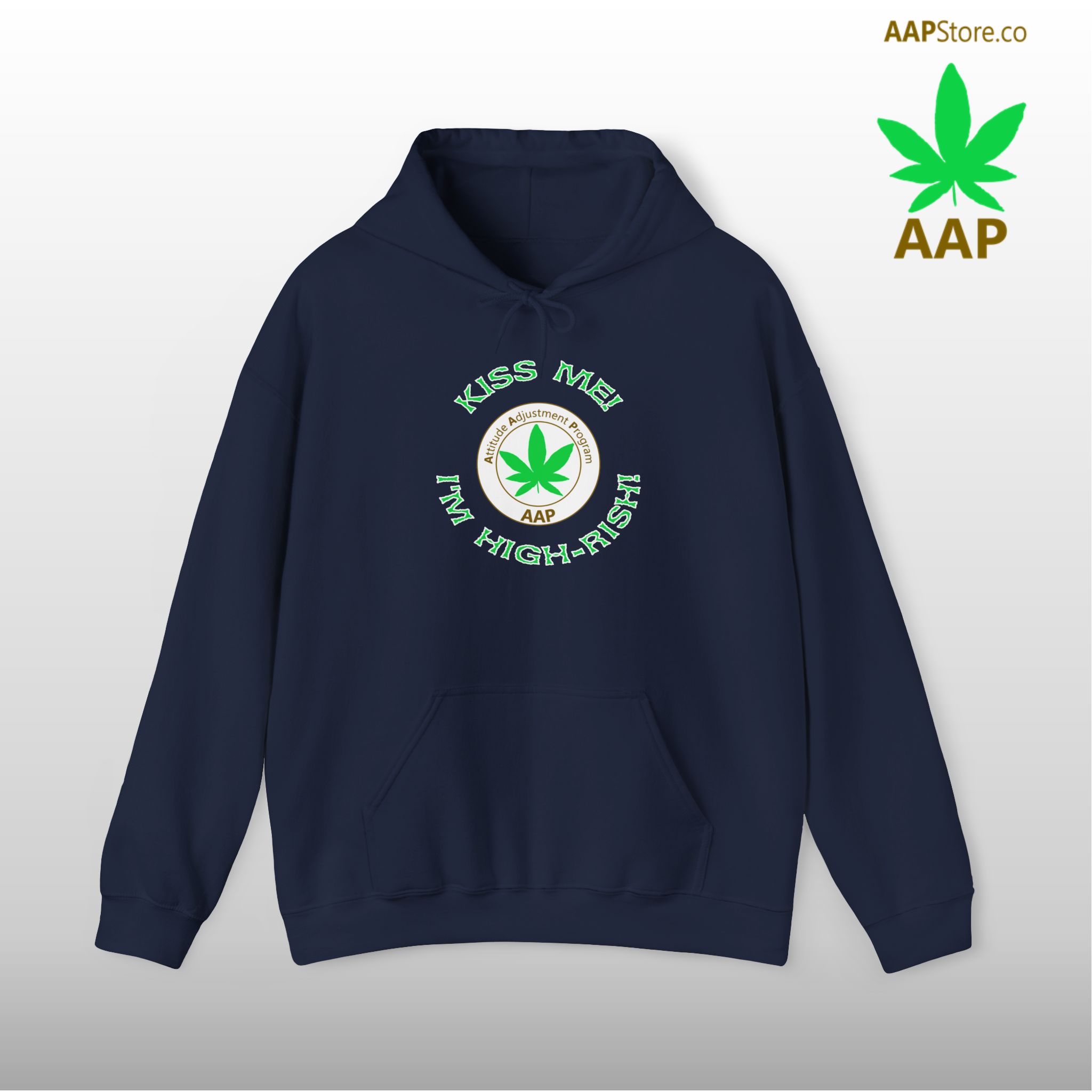 Kiss Me I'm Highrish Stoner Hoodie - Image 4