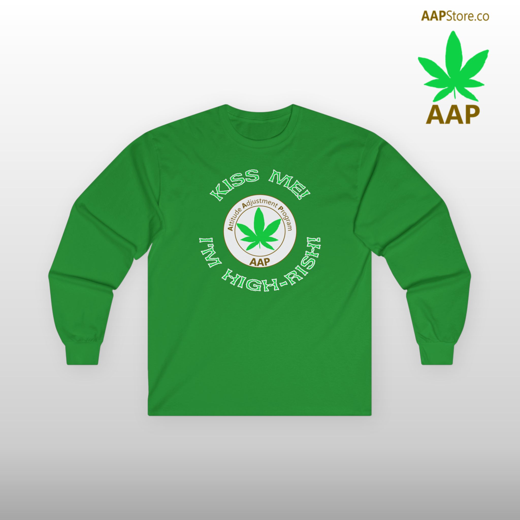 Kiss Me I'm Highrish Long Sleeve Tee - Image 4