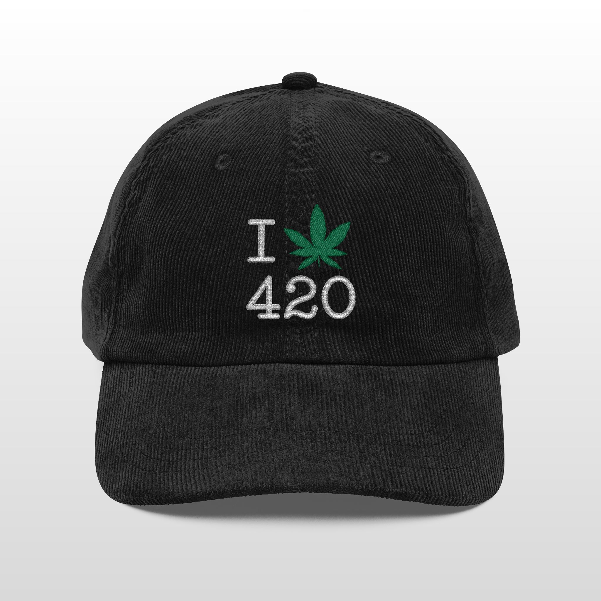 I Love 420 Vintage Corduroy Cap