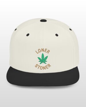 Loner Stoner Flat Bill Snapback Cap
