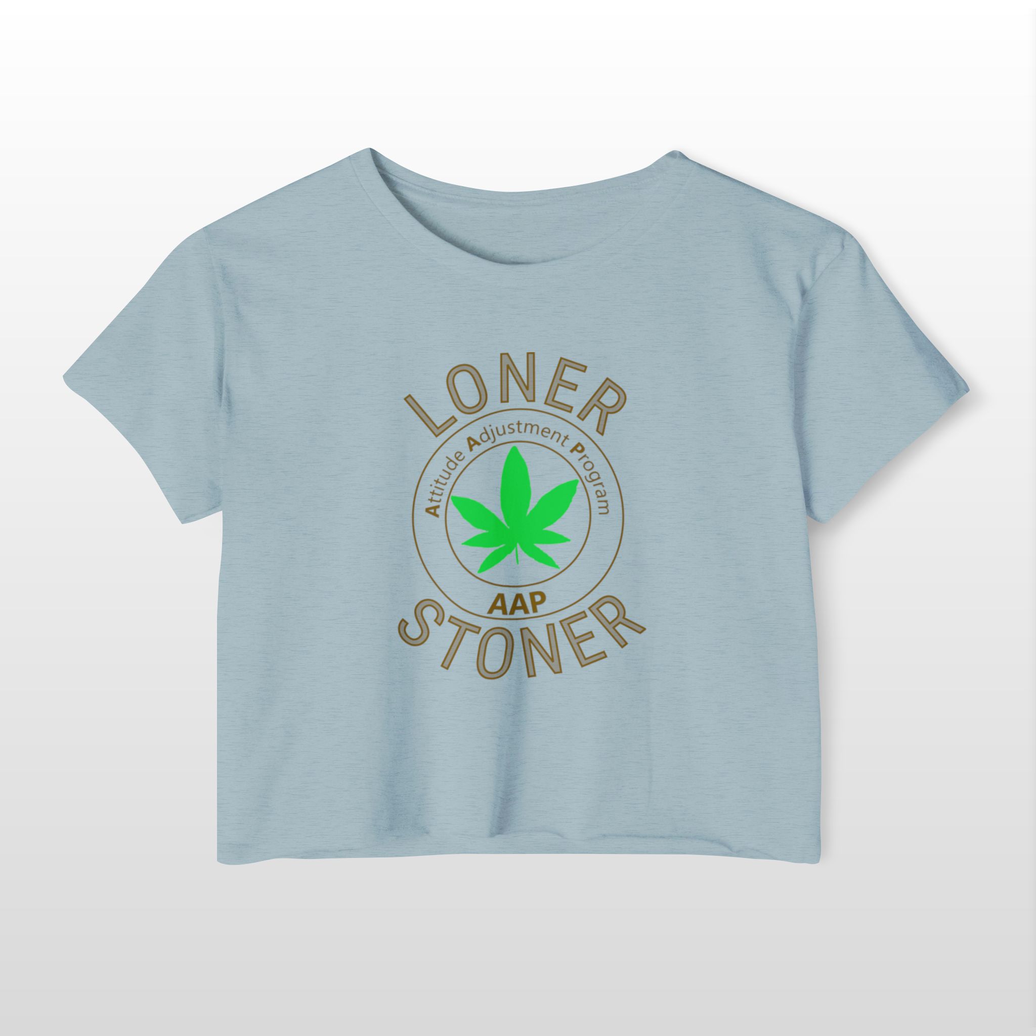 Loner Stoner 420 Crop Top Tee - Image 4