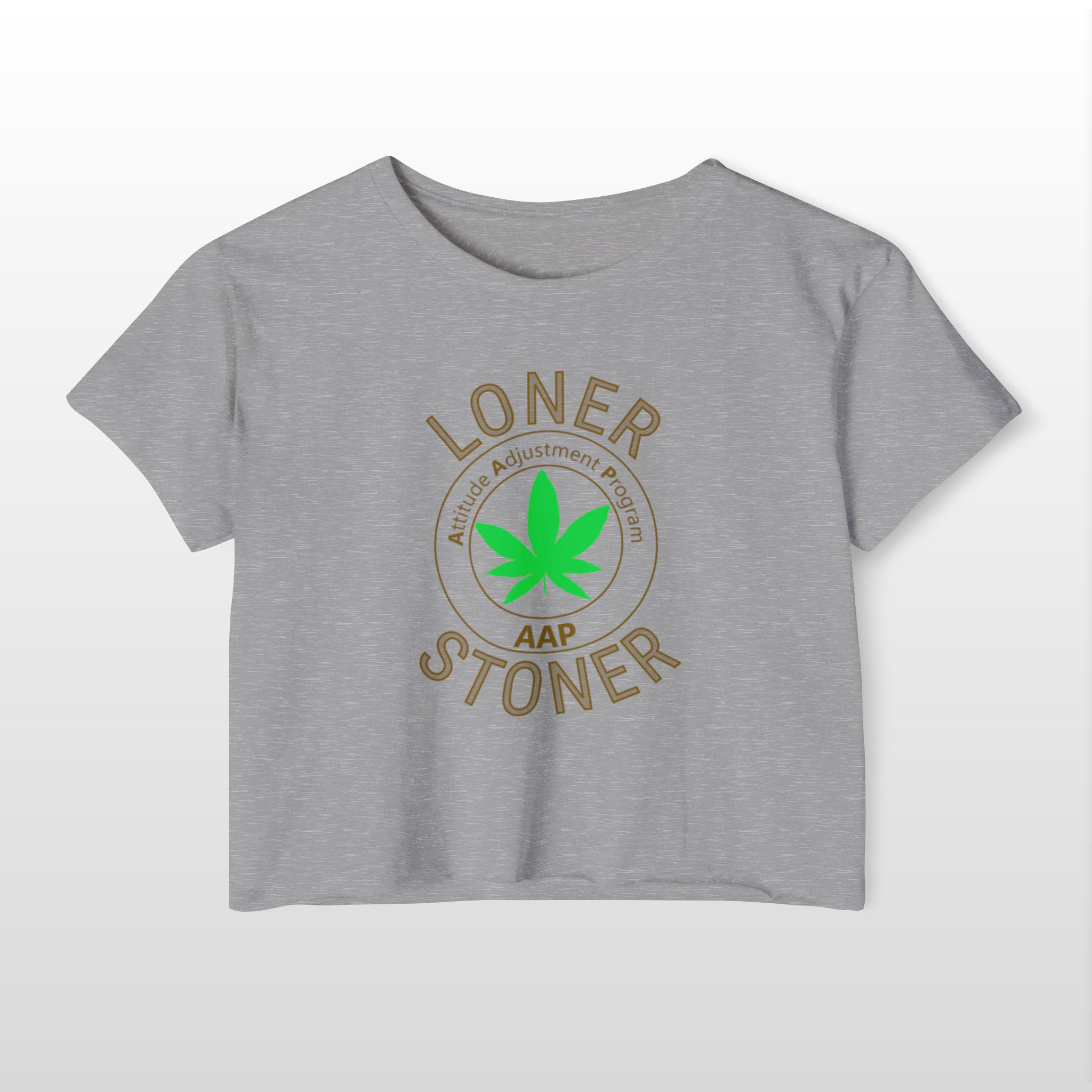 Loner Stoner 420 Crop Top Tee - Image 3