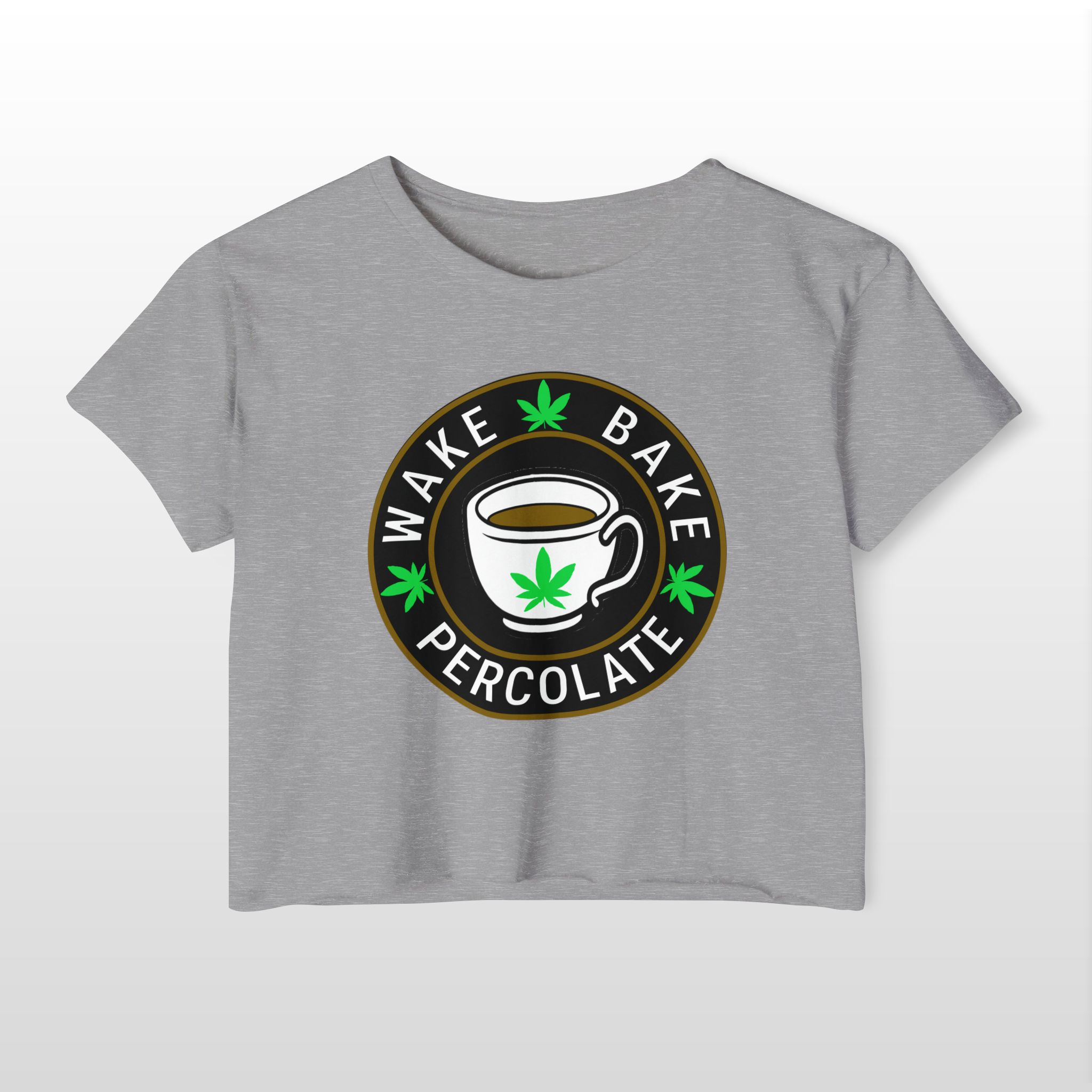 Wake Bake Percolate Crop Top Tee