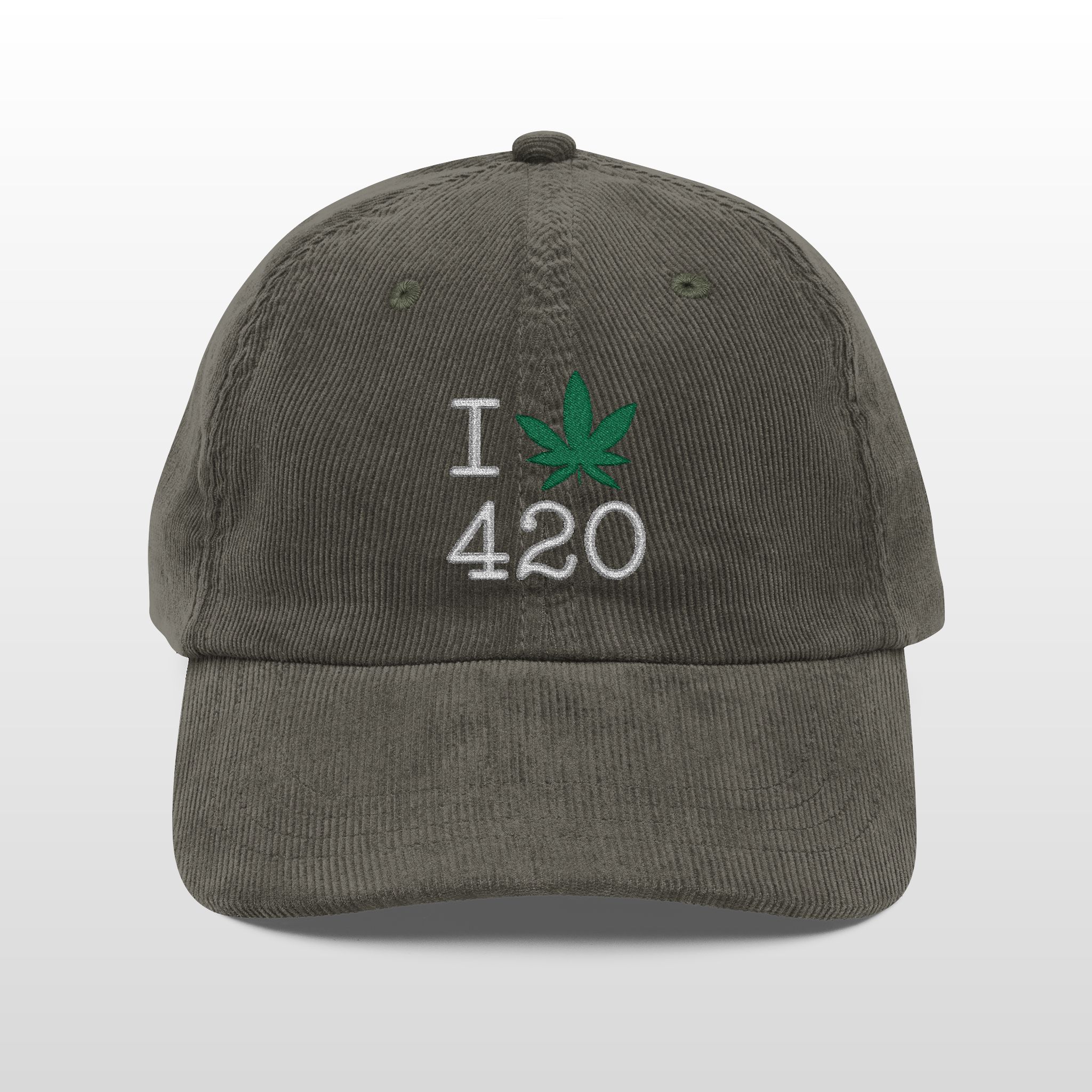 I Love 420 Vintage Corduroy Cap - Image 4