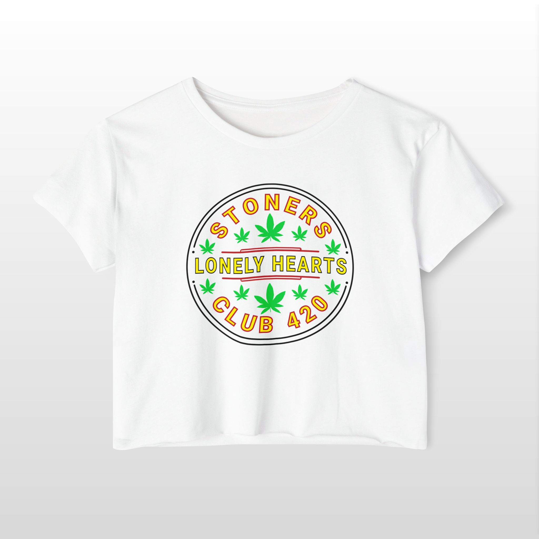 Stoners Lonely Hearts Club 420 Festival Crop Top Tee - Image 2