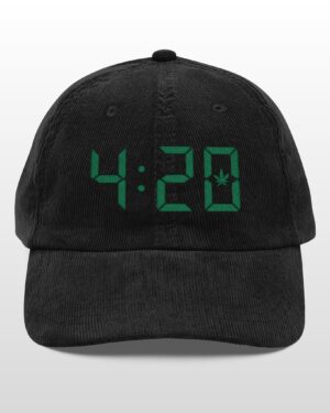420 Digital Clock Vintage Corduroy Cap