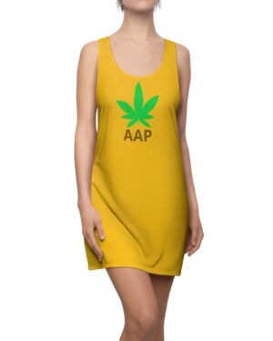 Attitude Adjustment Program AAP Leaf Yellow Racerback Dress