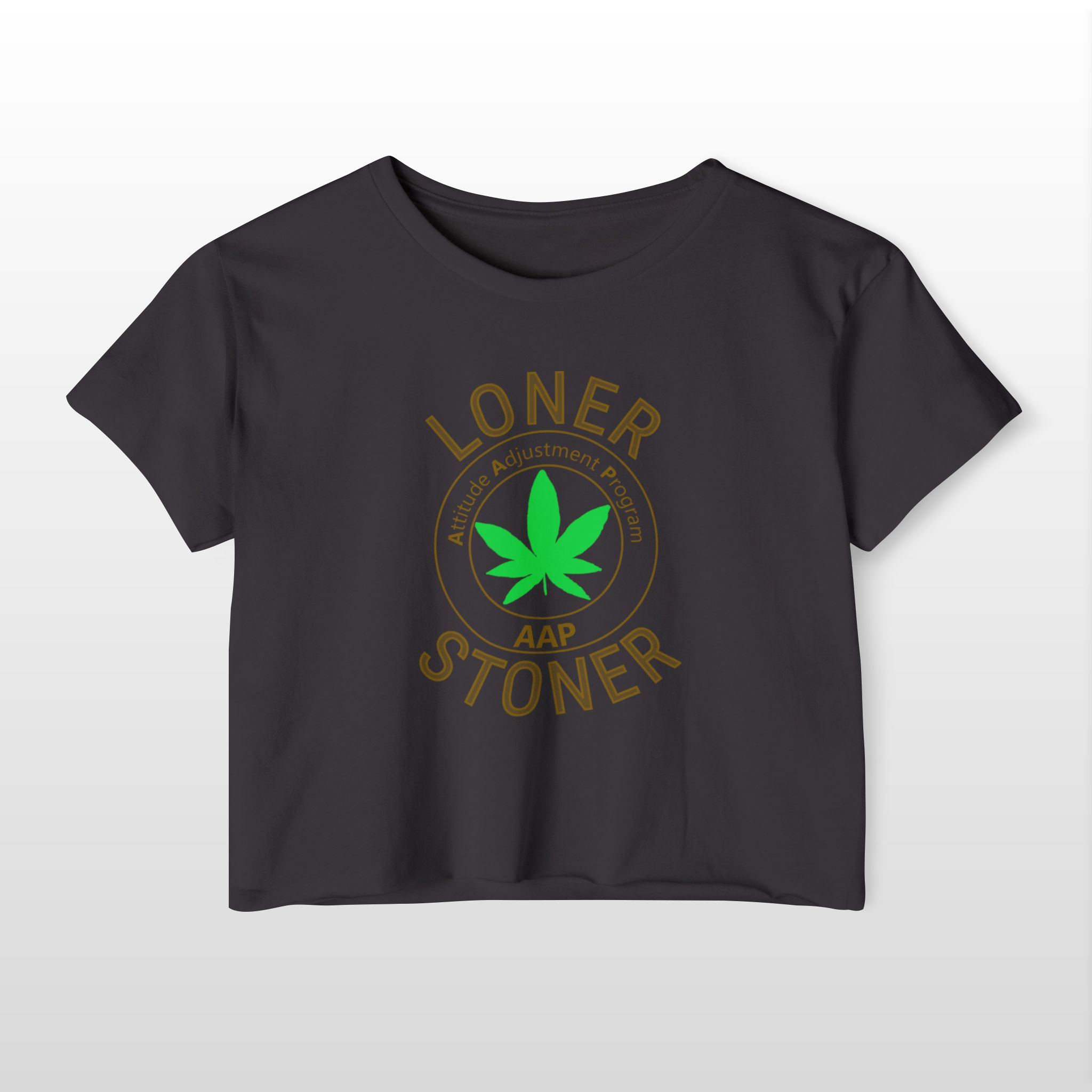 Loner Stoner 420 Crop Top Tee