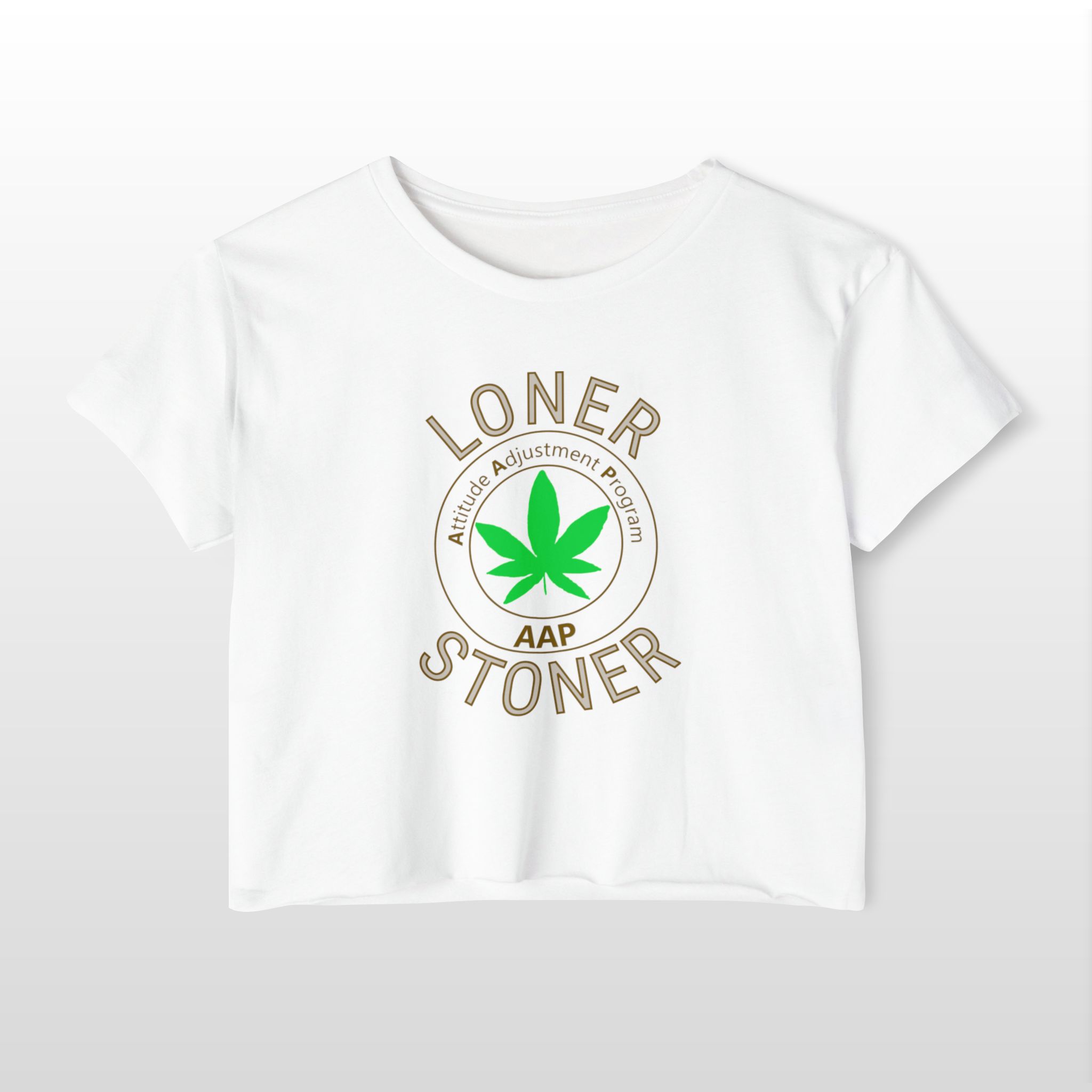 Loner Stoner 420 Crop Top Tee - Image 2