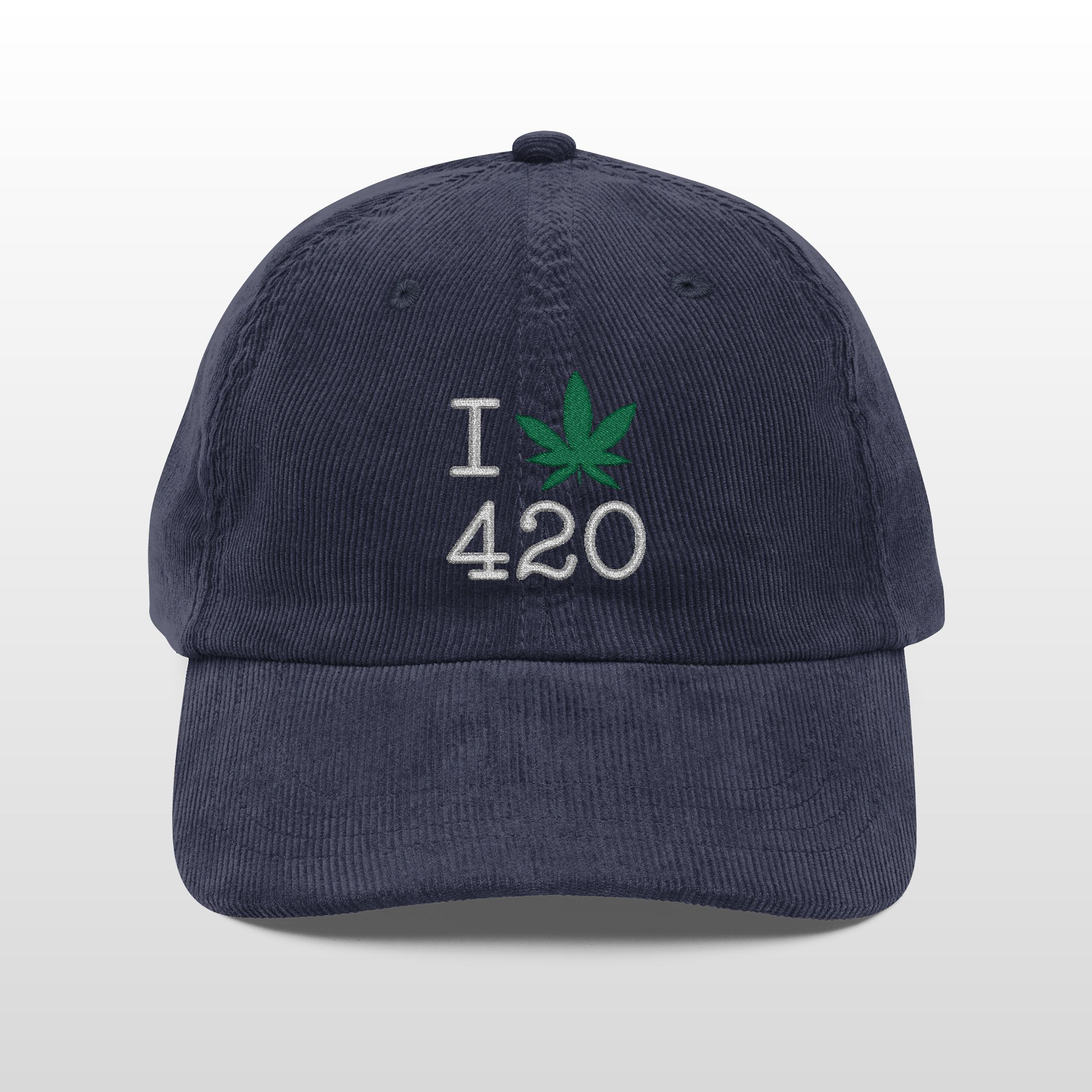 I Love 420 Vintage Corduroy Cap - Image 5