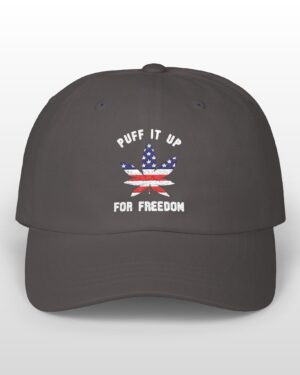 puff it up for freedom embroidered 420 dad hat