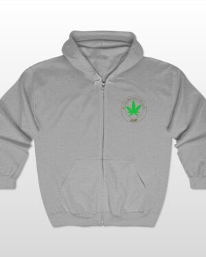 follow the program aap original pocket logo 2 sided full zip hooded sweatshirt