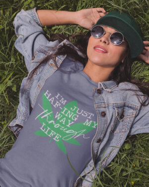 aap im just haf ing my way through life 420 tee heatherindigo 1x1