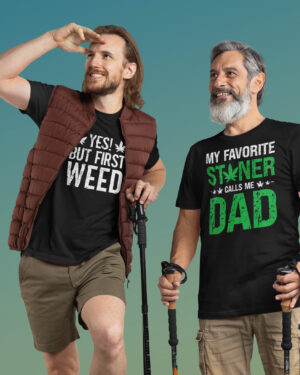 aap my favorite stoner calls me dad 420 tee black 1x1