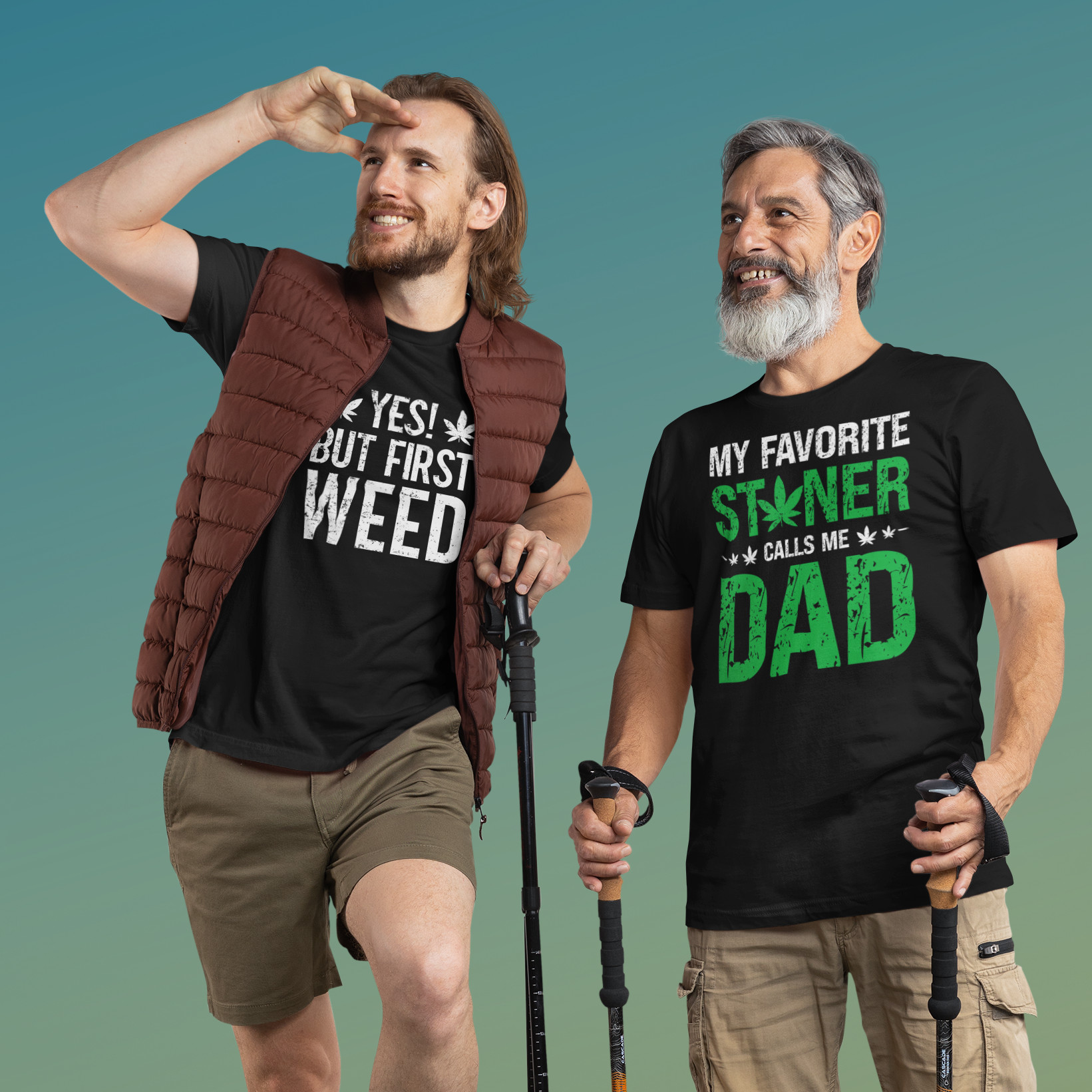 aap my favorite stoner calls me dad 420 tee black 1x1