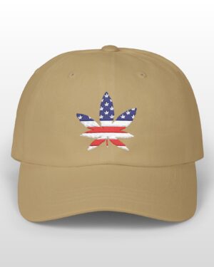 puff it up for freedom leaf embroidered 420 dad hat