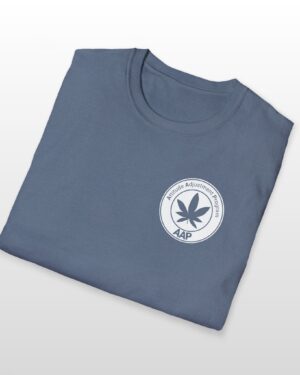 attitude adjustment program clear white pocket badge 420 tee