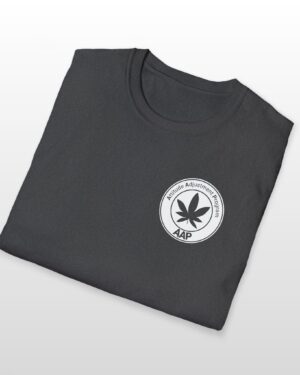 attitude adjustment program clear white pocket badge 420 tee