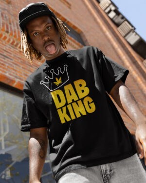 aap dab king 420 tee black lifestyle male model 1x1