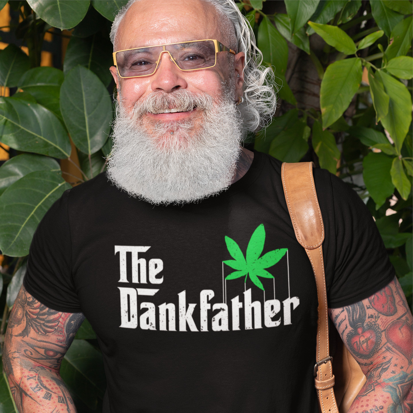 aap the dankfather 420 tee black lifestyle male model 1x1