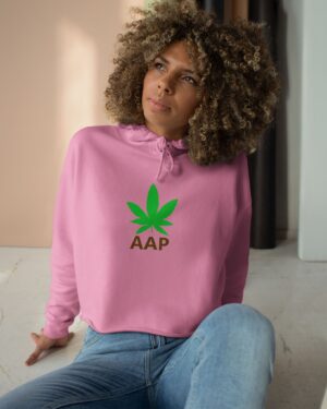 follow the program aap original logo crop hoodie