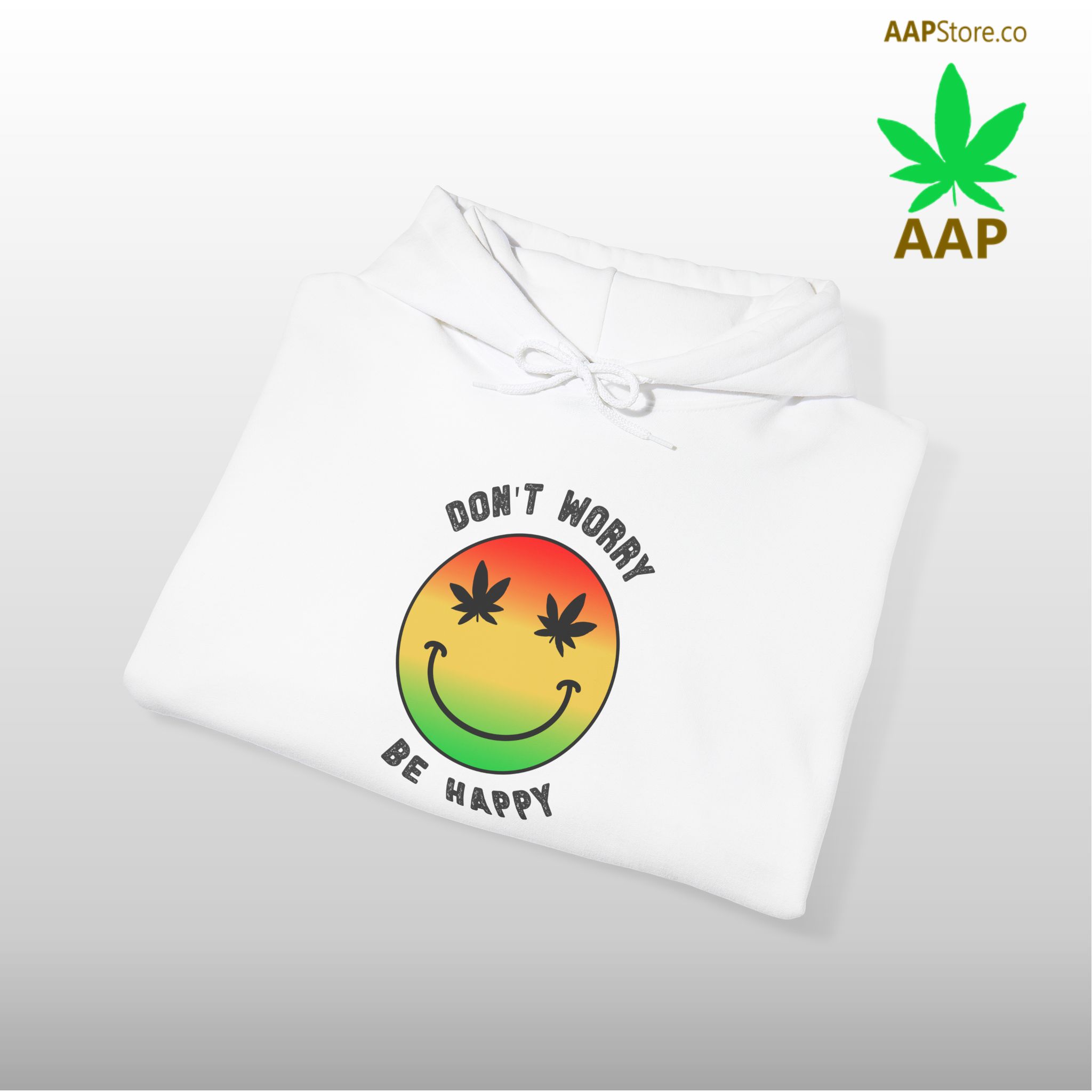 don't worry be happy stoner hoodie