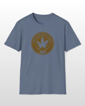 attitude adjustment program clear and gold badge 420 tee