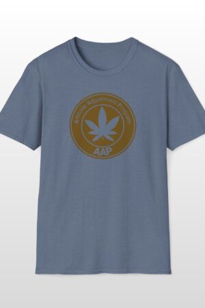 attitude adjustment program clear and gold badge 420 tee