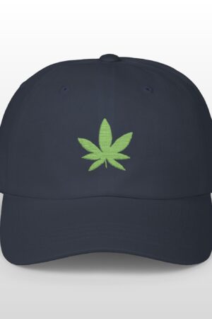 grean leaf 420 embroidered dad hat