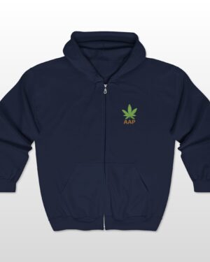 aap original embroidered pocket logo full zip hooded sweatshirt