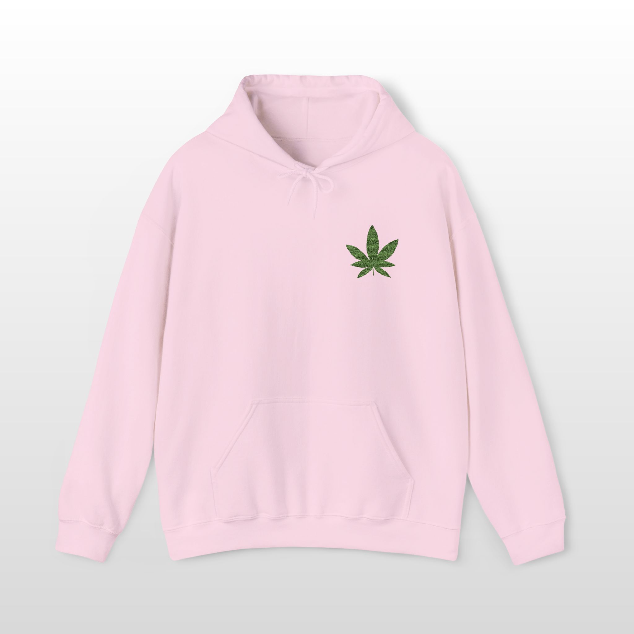 embroidered green leaf 420 stoner hoodie