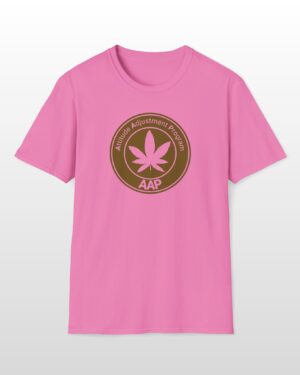 attitude adjustment program clear and gold badge 420 tee