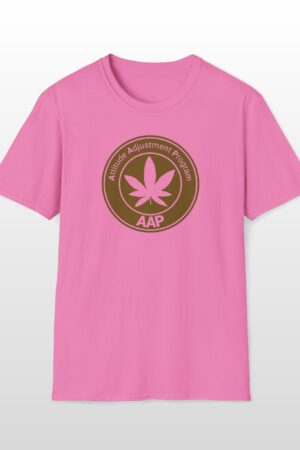 attitude adjustment program clear and gold badge 420 tee