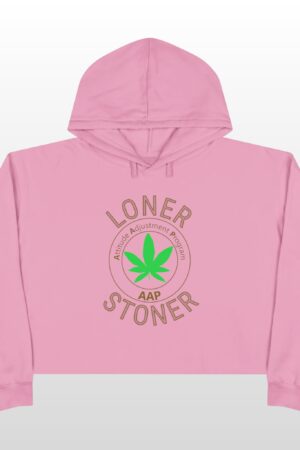 loner stoner crop hoodie