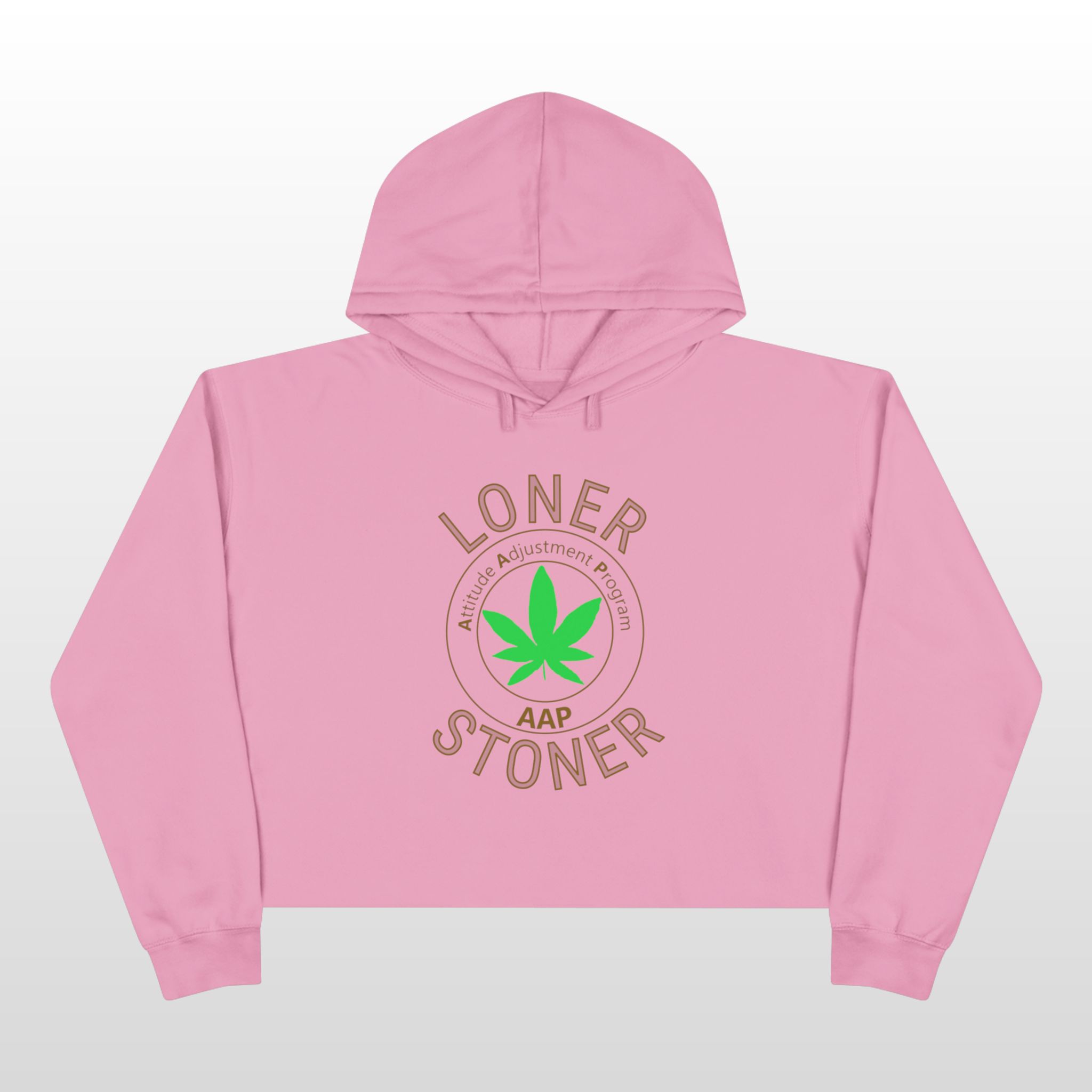 loner stoner crop hoodie