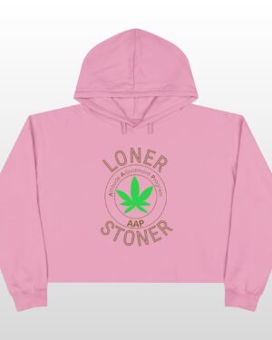 loner stoner crop hoodie