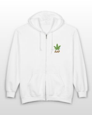 aap original pocket logo full zip stoner hoodie