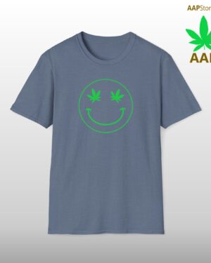 follow the program aap original smiley face green outline 420 tee