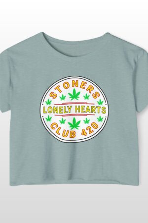 stoners lonely hearts club 420 festival crop top tee