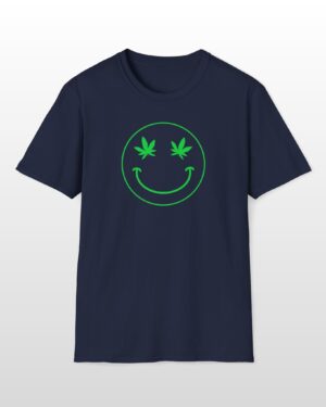 follow the program aap original smiley face green outline 420 tee