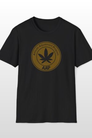 attitude adjustment program clear and gold badge 420 tee