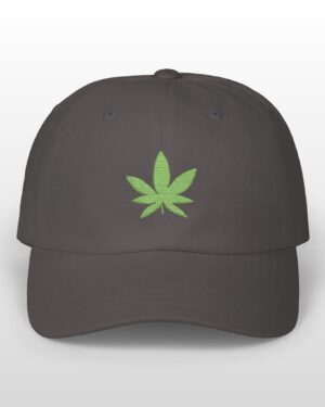 grean leaf 420 embroidered dad hat